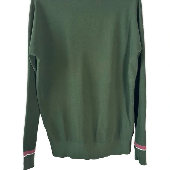 Aritzia Wilfred V Neck Varsity Sweater Green Medium - Picture 4 of 8